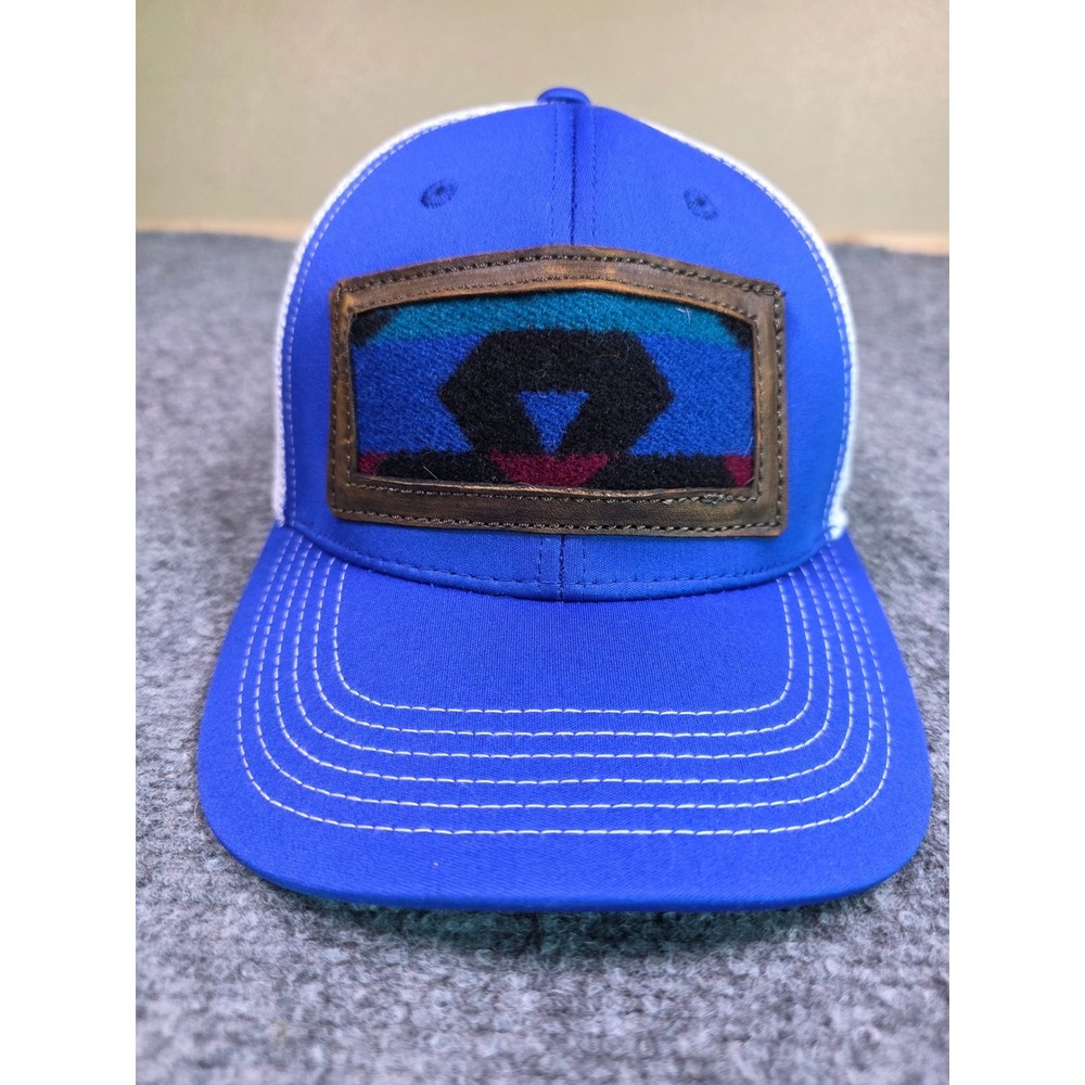 Top of the World Trucker Hat Mens OSFA Blue Southwestern Patch Snapback Cap